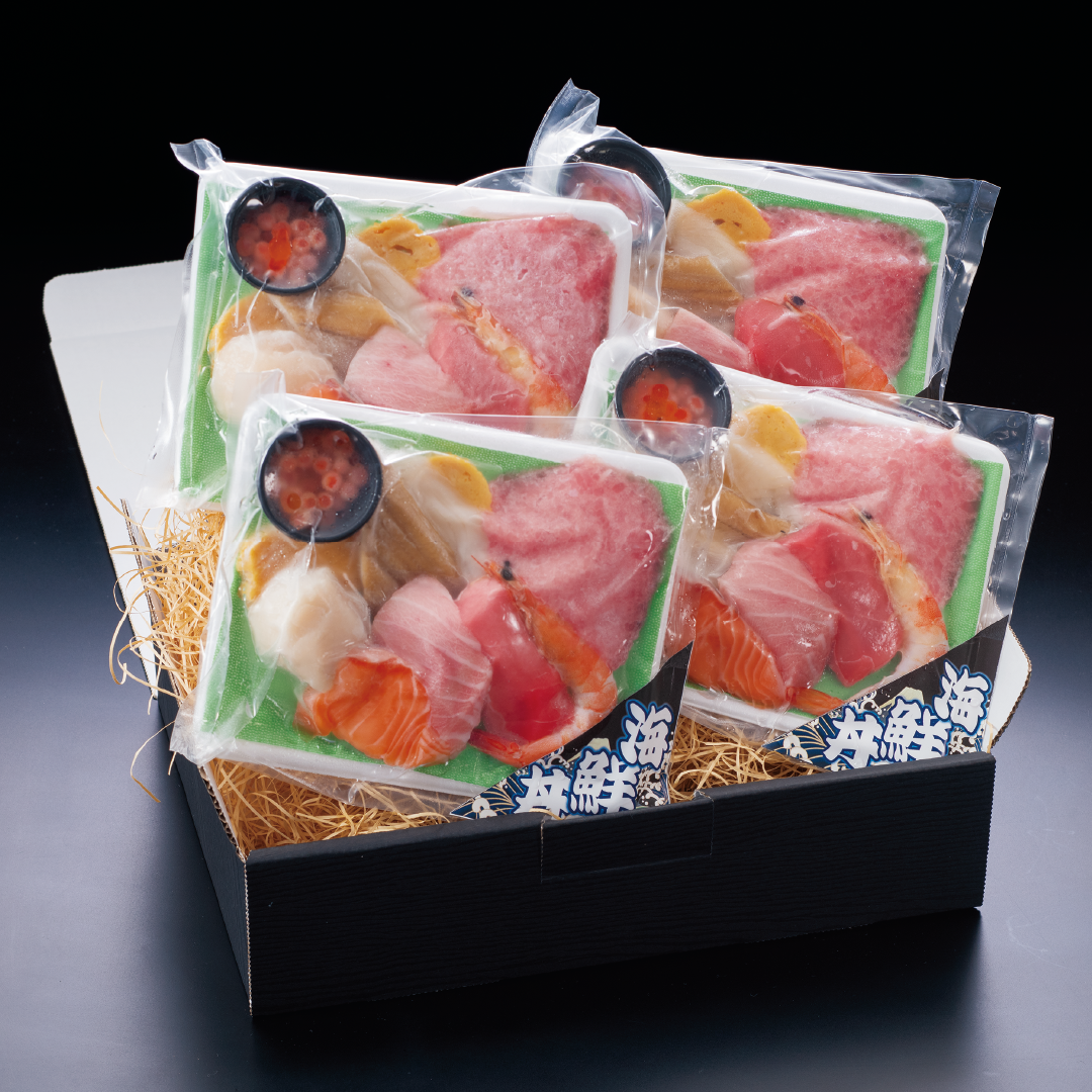 10種のネタが入った海鮮丼セット